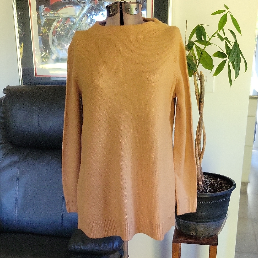 Loft Wool Blend Sweater, Tan, Mp, Euc